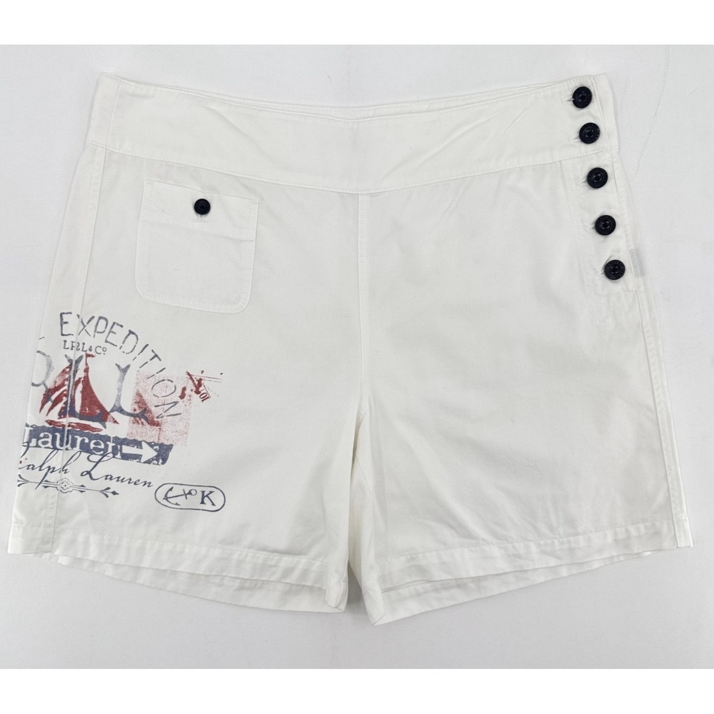 Vintage Lauren Ralph Lauren Jeans Co Nautical Shorts Women's 14 Nautical RARE - Picture 2 of 10
